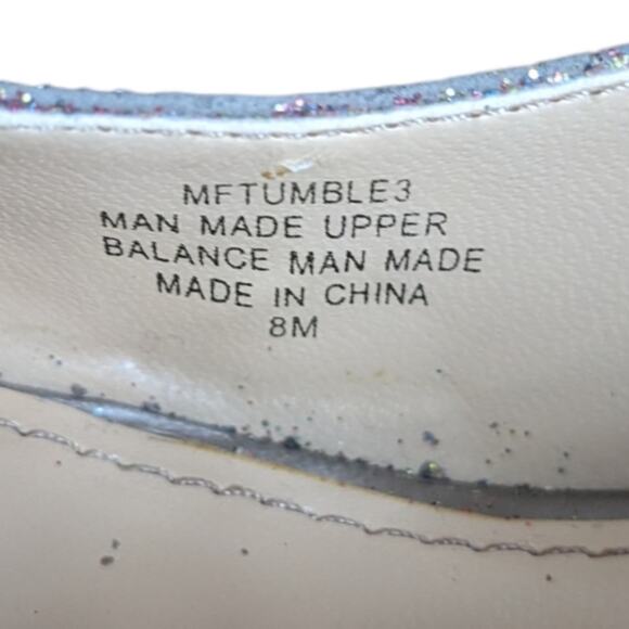 Marc Fisher glitter heels sparkly open toe silver size 8 - Picture 7 of 9